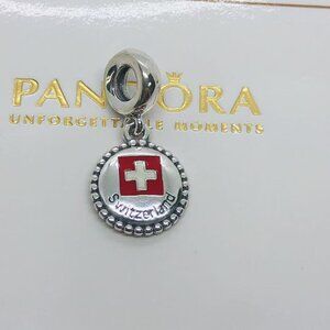✨🔥Pandora Switzerland Flag Charm S925 Silver with box